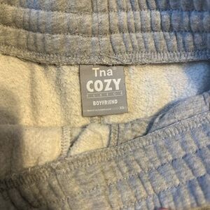 TNA Cozy Fleece Boyfriend shorts in Gray